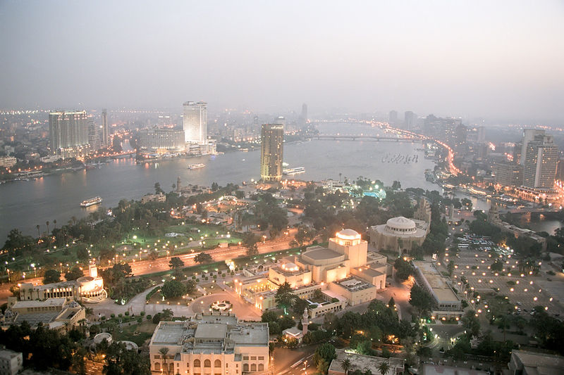 El atardecer en el Cairo Egipto